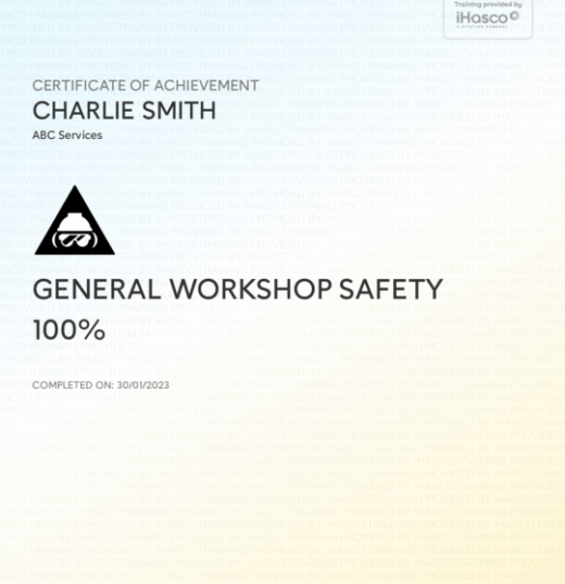 General Workshop Safety Training